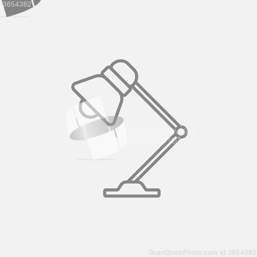 Image of Table lamp line icon.