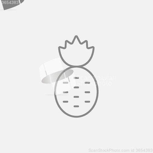 Image of Pineapple line icon.