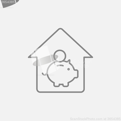 Image of House savings line icon.