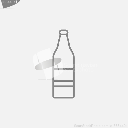 Image of Glass bottle line icon.