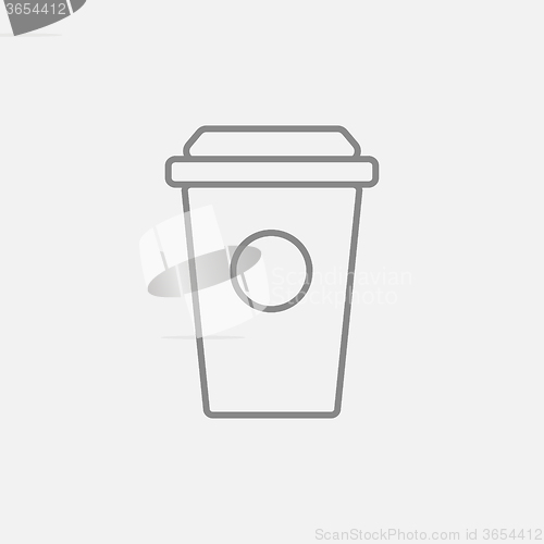 Image of Disposable cup line icon.