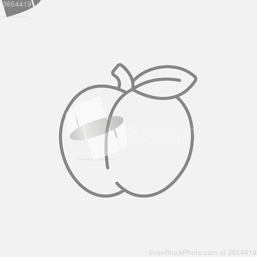 Image of Apple line icon.