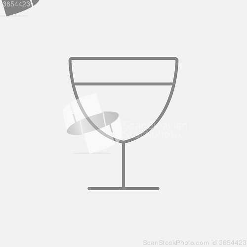 Image of Glass of wine line icon.