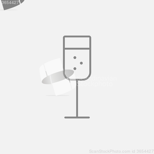 Image of Glass of champagne line icon.