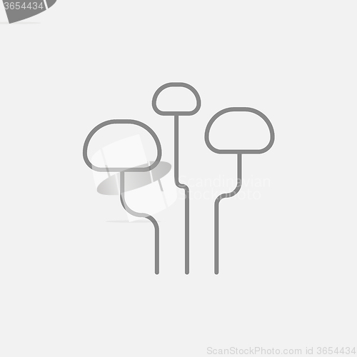 Image of Mushroom line icon.