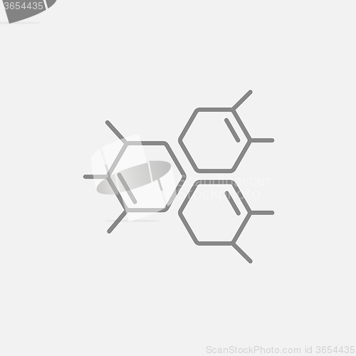 Image of Chemical formula line icon.