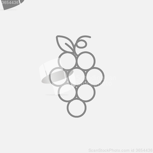 Image of Bunch of grapes line icon.