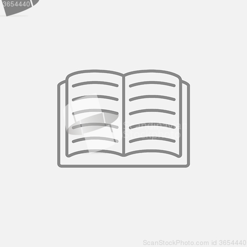 Image of Open book line icon.