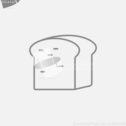 Image of Half of bread line icon.