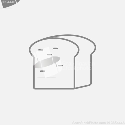 Image of Half of bread line icon.