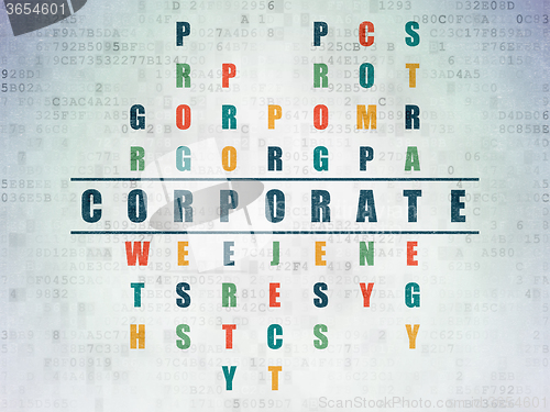 Image of Finance concept: Corporate in Crossword Puzzle