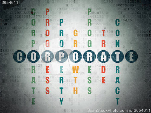 Image of Business concept: Corporate in Crossword Puzzle