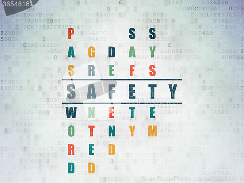 Image of Protection concept: Safety in Crossword Puzzle