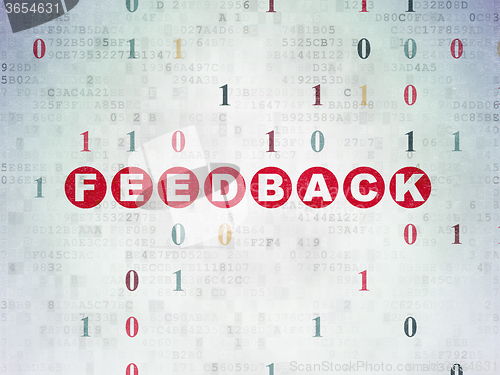 Image of Finance concept: Feedback on Digital Paper background
