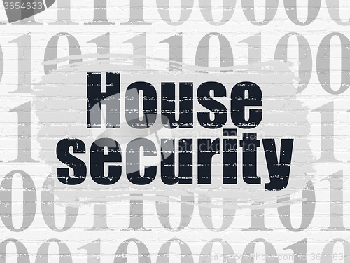 Image of Security concept: House Security on wall background