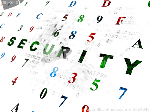 Image of Protection concept: Security on Digital background
