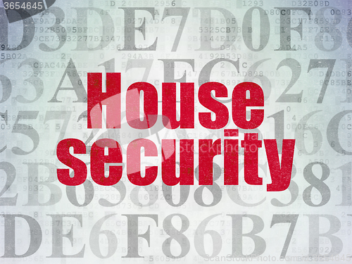 Image of Safety concept: House Security on Digital Paper background
