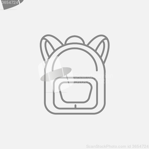 Image of Backpack line icon.
