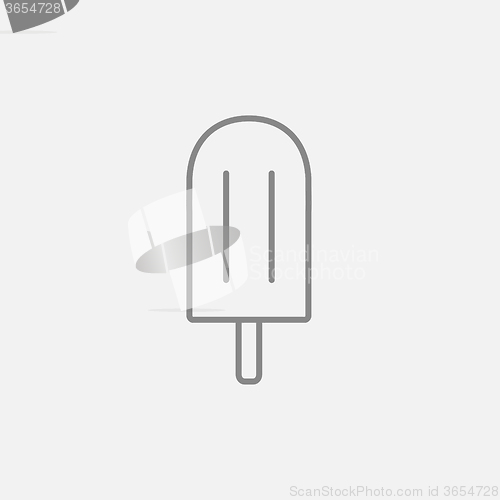 Image of Popsicle line icon.