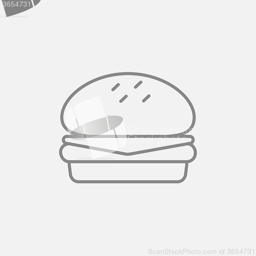 Image of Hamburger line icon.