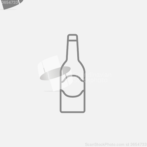 Image of Glass bottle line icon.