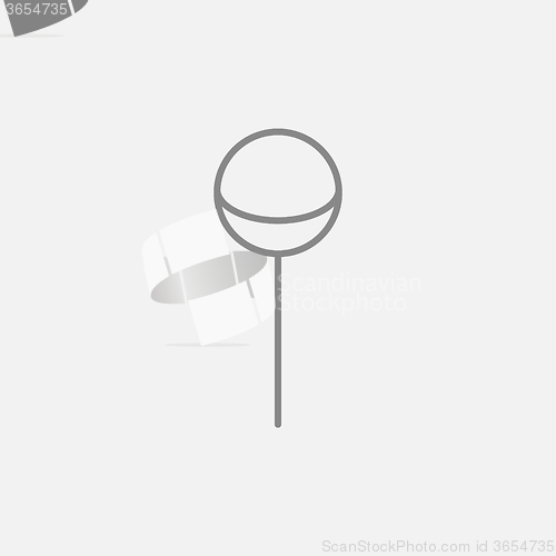 Image of Round lollipop line icon.