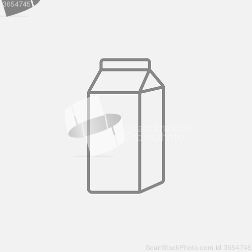 Image of Packaged dairy product line icon.