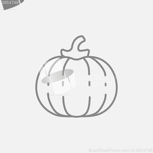 Image of Pumpkin line icon.