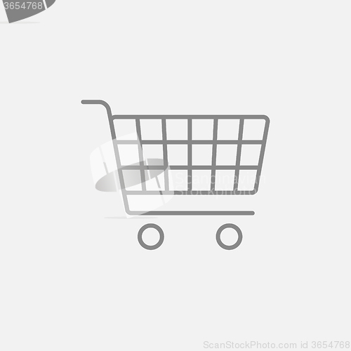 Image of Shopping cart line icon.