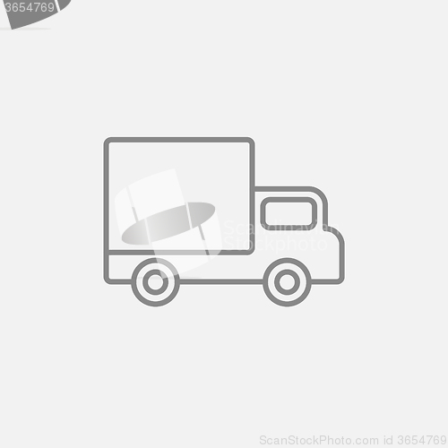 Image of Delivery van line icon.