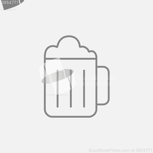 Image of Mug of beer line icon.