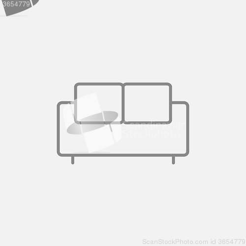 Image of Sofa line icon.