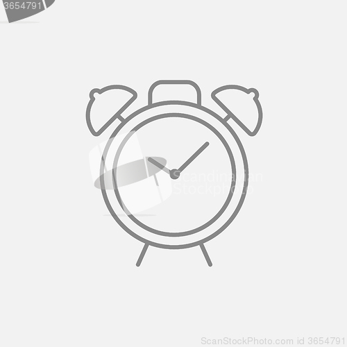 Image of Alarm clock line icon.