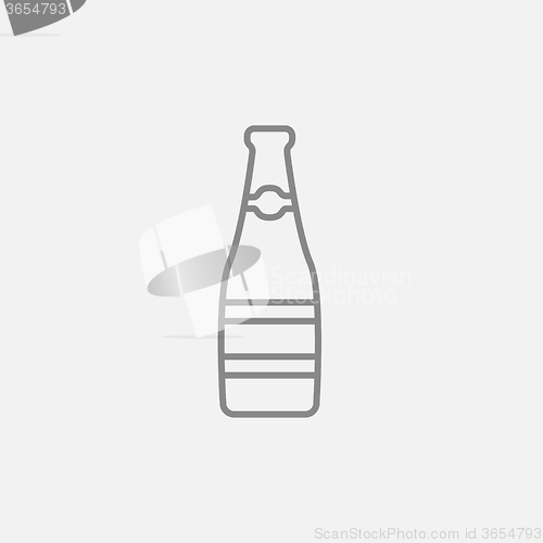 Image of Glass bottle line icon.