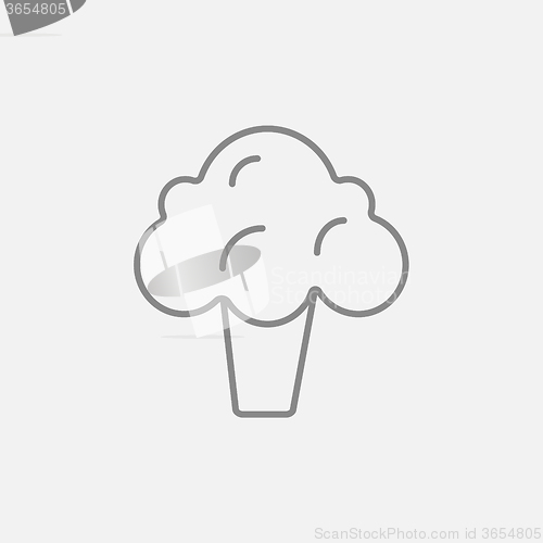 Image of Broccoli line icon.
