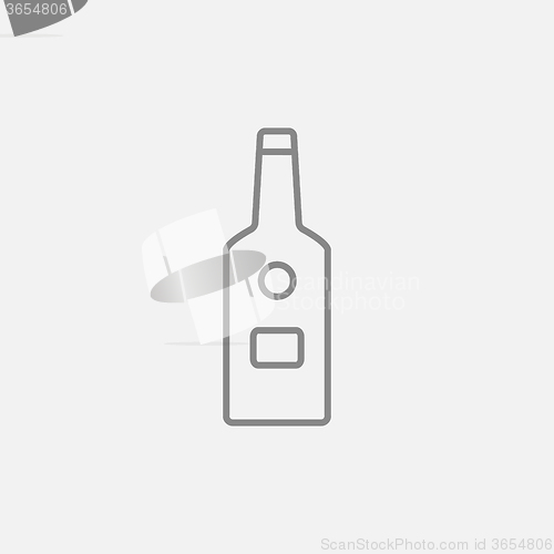 Image of Glass bottle line icon.