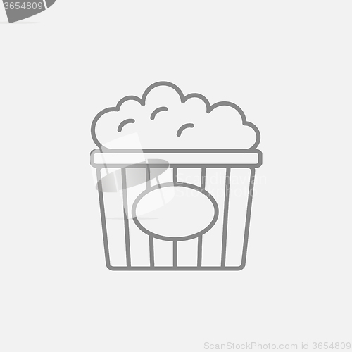 Image of Popcorn line icon.