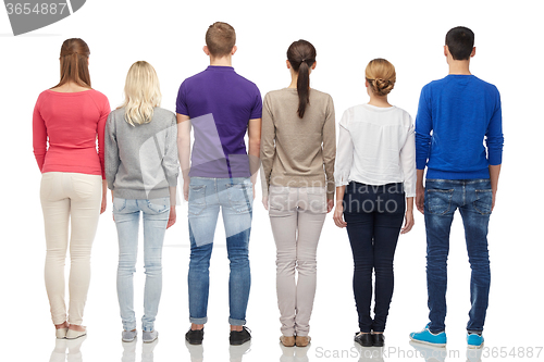 Image of group of people from back