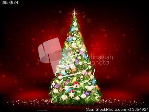 Image of Green christmas tree. EPS 10