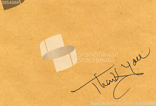 Image of Thank you message