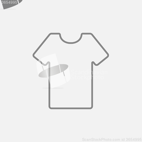 Image of T-shirt line icon.