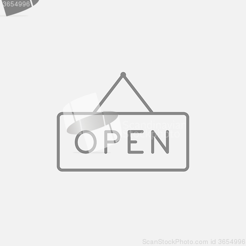 Image of Open sign line icon.