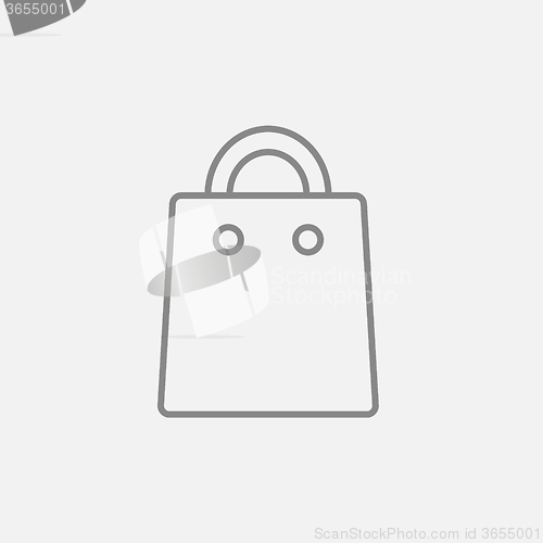 Image of Shopping bag line icon.