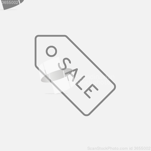 Image of Sale tag line icon.