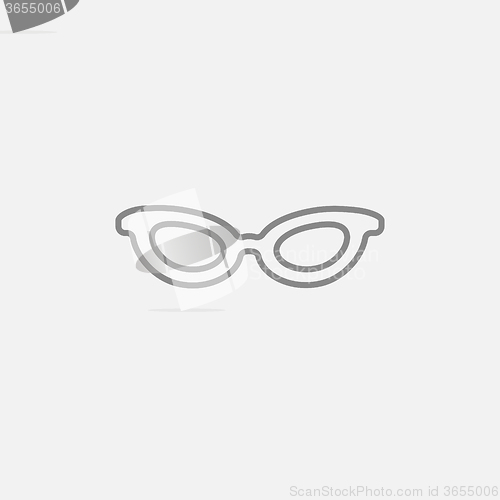 Image of Eyeglasses line icon.