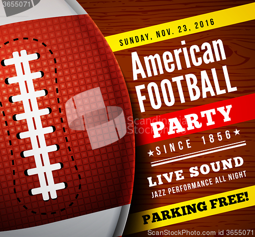 Image of American football party. Vector background