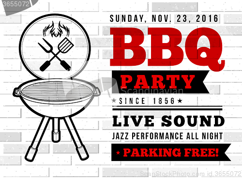 Image of BBQ party vector illustration