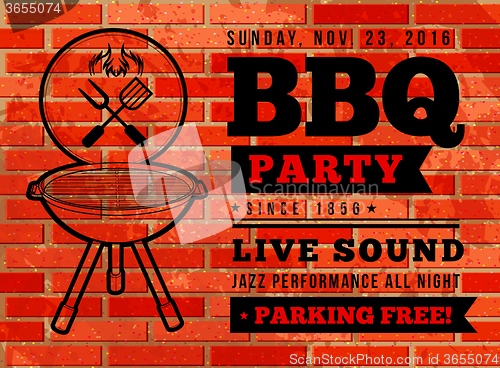 Image of BBQ party vector illustration