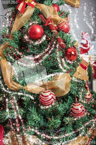 Image of Christmas tree closeup