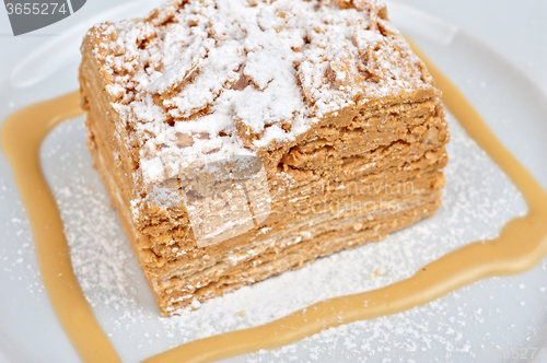 Image of Cake Napoleon closeup 